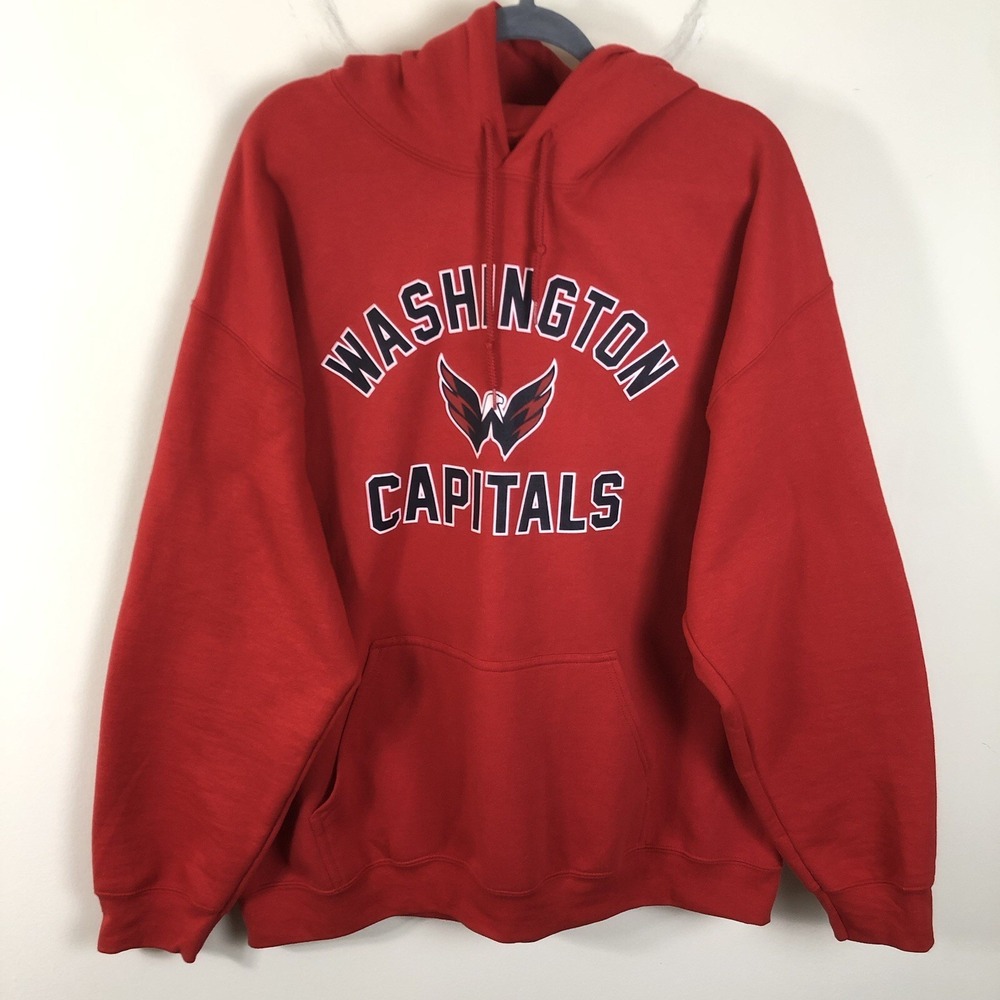 Wright And Ditson Washington NHL Capitals Sweatshirt Hoodie Mens XL Red Hockey